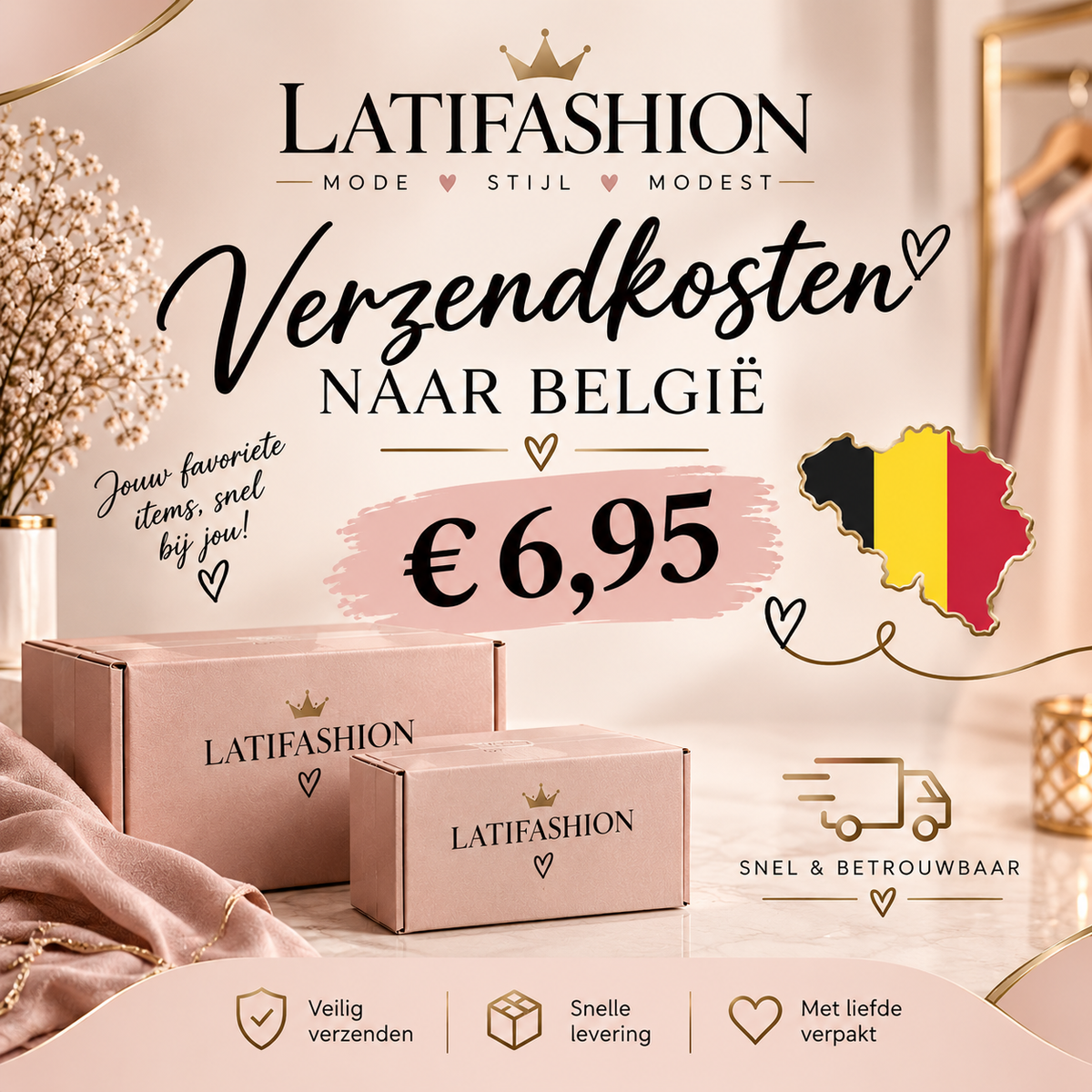 Verzendkosten naar België